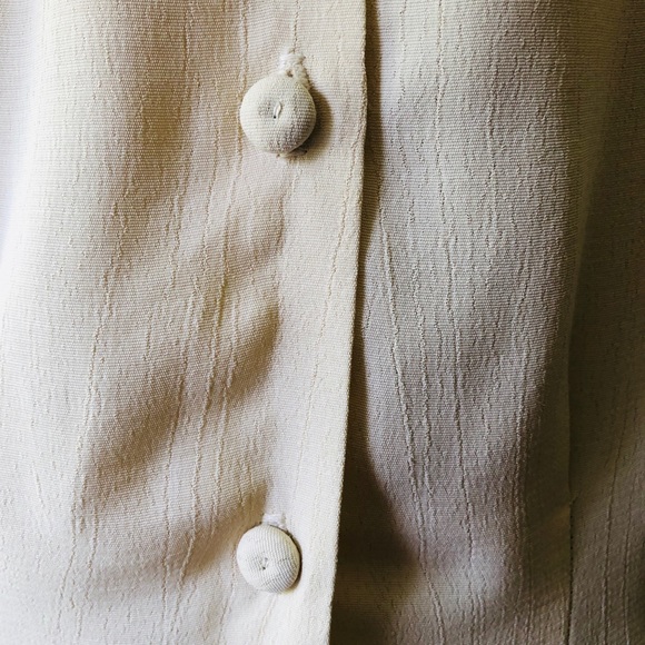 VINTAGE 70s Cream Top Blouse - Picture 3 of 10